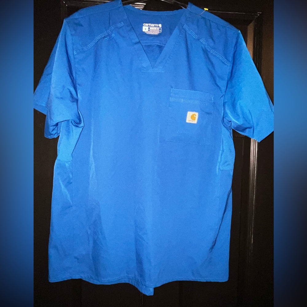 Carhartt Vivid Blue Short Sleeve Medical Scrub Top